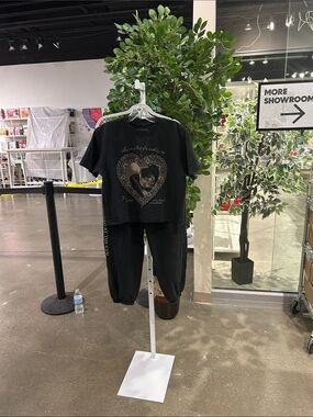 Tortured Poets Dept crop t shirt and sweatpants. Taylor Swift Official